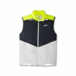 Run visible insulated vest white/asphalt