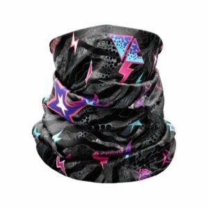 Neck gaiter light black zebra