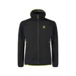 premium wind hoody jacket nero/giallo fluo