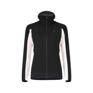 premium wind hoody jacket woman nero/light rose