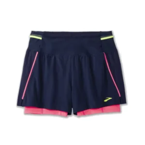 brooks High Point 3 2in1 short W navy neo pink 221656439