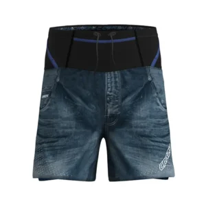 Short flash print light jeans